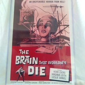 "The Brain That Wouldn't Die" Horror Science Fiction Movie Poster